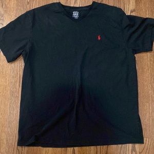 Men’s v-neck polo Ralph Lauren black t-shirt